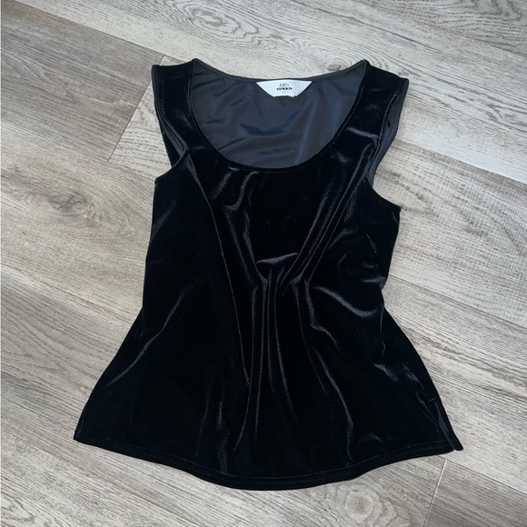 Vintage Black Velvet Scoop Neck Cami Vest Top Size M - Picture 5 of 12